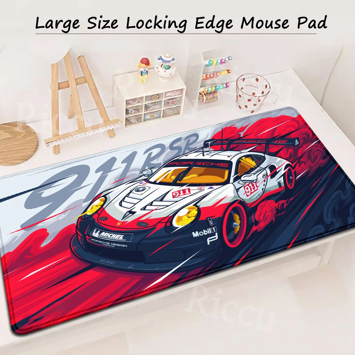 XXL Anime Deskmat Rally Sports Racing Car Speed Drift GTR Race Car Big Size Computer Laptop Non-slip Keyboard Table Pad Mousepad