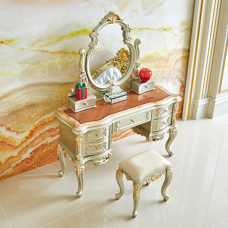 الأوروبية الفاخرة الغرور الجدول ماكياج البراز خشب متين الغرور الجدول الاشياء الشمال Coiffeuse دي Chambre أثاث غرفة صغيرة