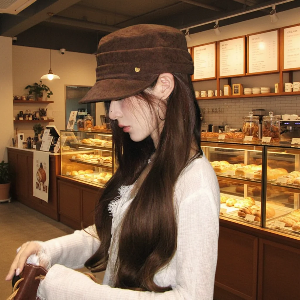 

Korean Style Suede Equestrian Hat Flat Top Berets Women Autumn Winter Chamois Retro Painter Hat Outdoor Casual Elegant Warm Cap