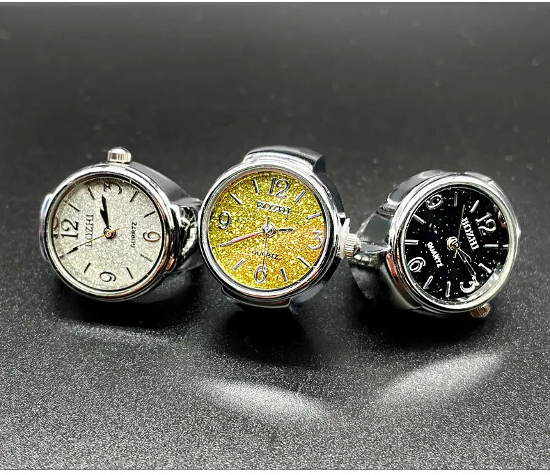 Luxury Finger Quartz Watch Mini Small Elastic Band Watches Female Rings Jewelry Clock Men Women Functional Quartz Watch New Ring