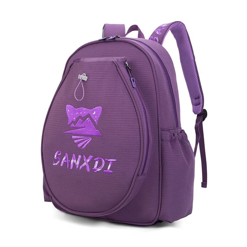 Mochila tênis badminton 2 raquetes bolsa tênis com compartimento separado para sapatos bolsa tênis com bolso isolado