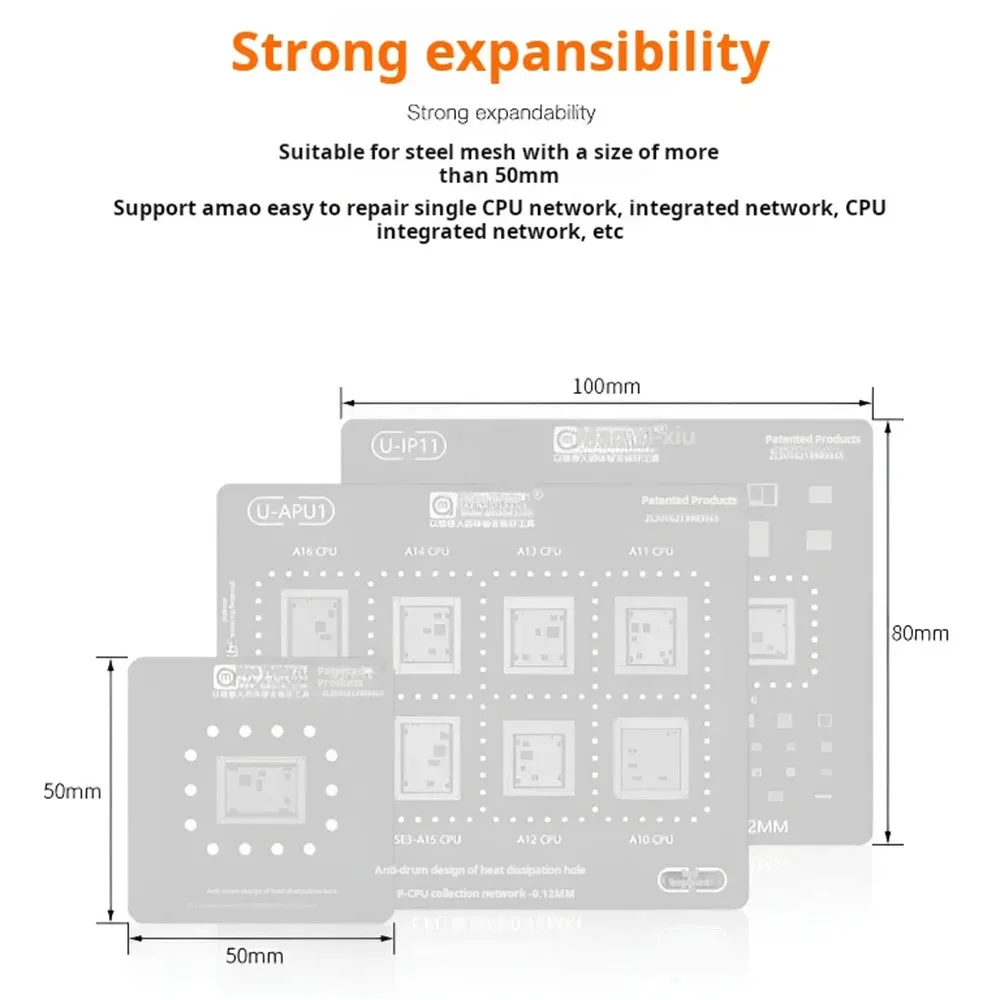 Amaoe Universal Magnetic Planting Tin Platform Pad cellulare CPU NAND Power IC Chip BGA reballisolamento termico tappetino in Silicone