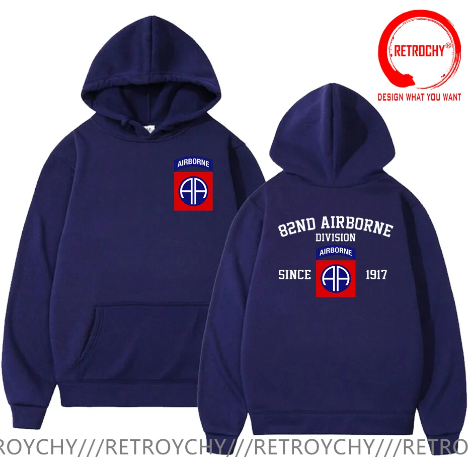 

2026 New Classic US Army 82nd Airborne DIV Hoodie Autumn Winter Hoodies Sweatshirt Men's Fashionable Comfortable Pullover Hoodie