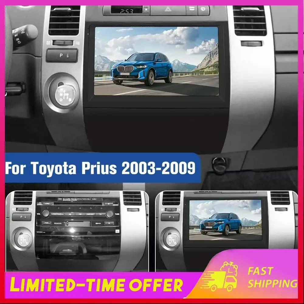 

Автомагнитола Navi WIFI 9 дюймов для Carplay, совместимая с Prius 2003-2009, GPS, Android 15, мультимедиа для автомобилей, 2+32 ГБ