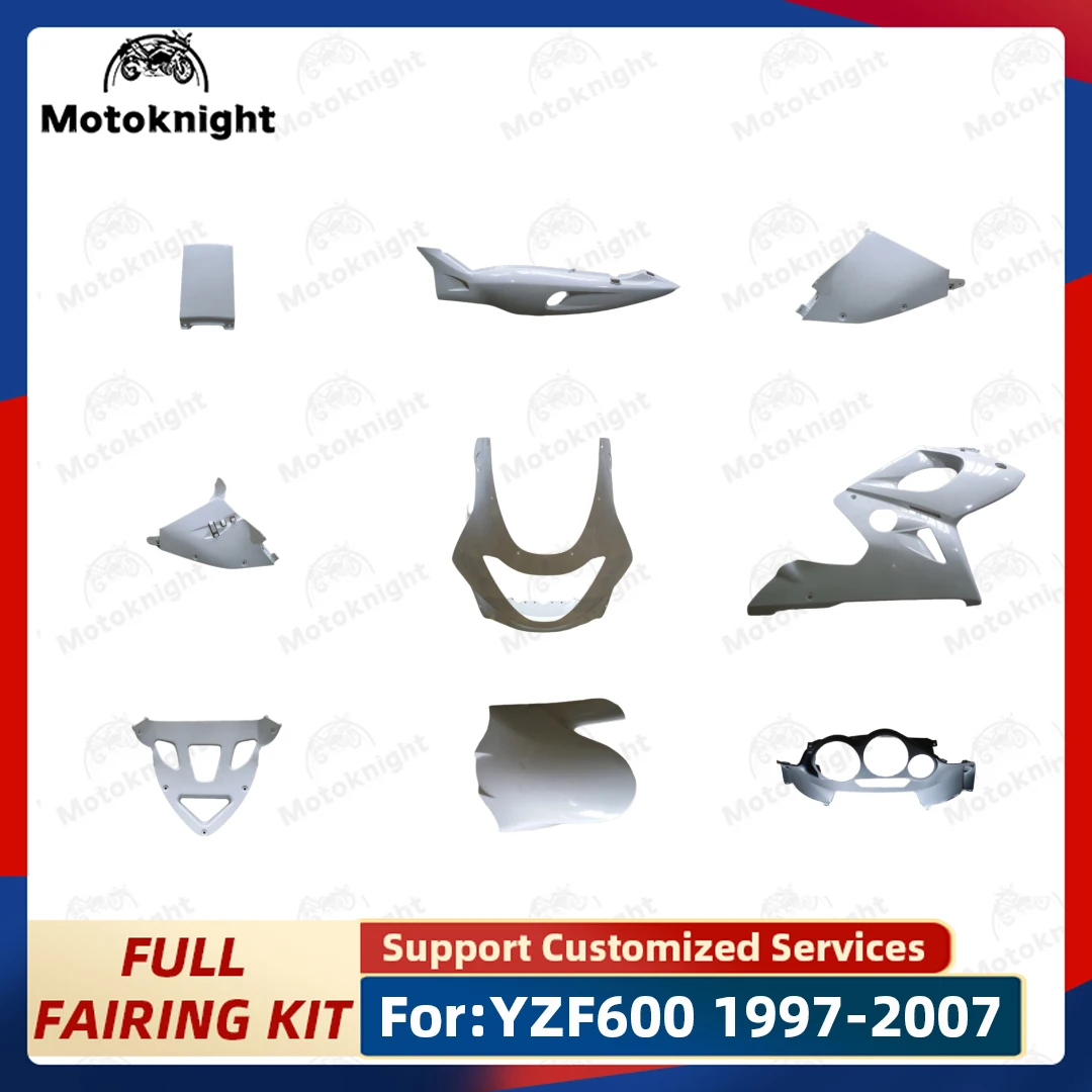 

Fairing Kit Fit For Yamaha YZF600 1997 1998 1999 - 2007 Full Set Motorcycle Fairings Unpainted Bodywork Kits New ABS Plastic