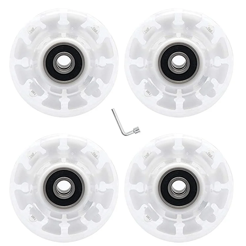 スケート靴光るホイール発光プーリーベアリング付き 32X58mm 78A スケートボードアクセサリー-B60B