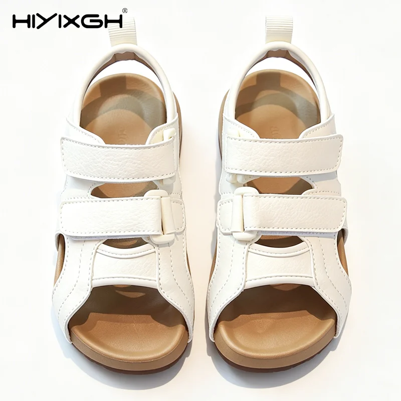 2026 Summer Baby Boys Sandals Summer High Quality PU Leather Girls Upstream Shoes Fashion Children's Beach Shoes