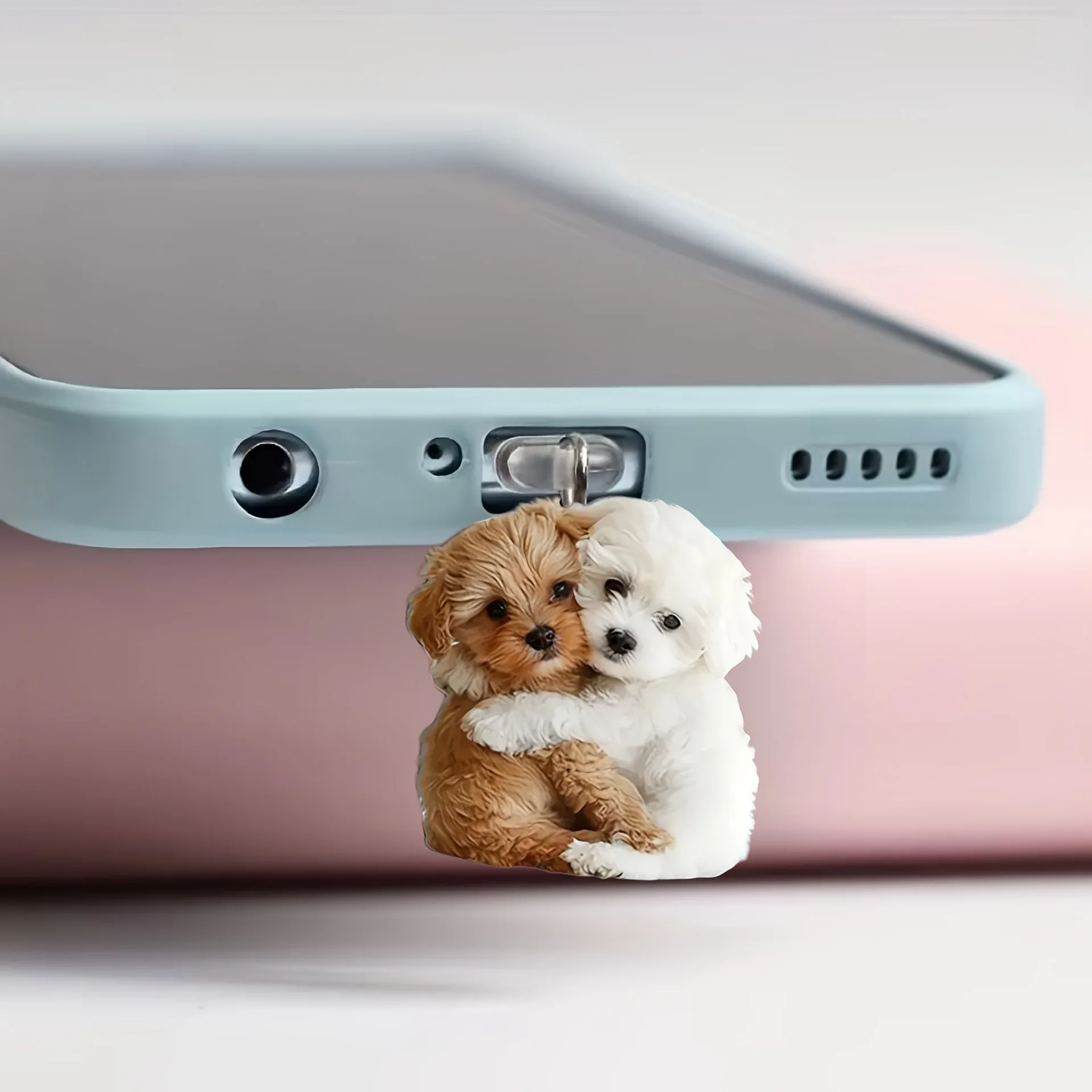 

New Kawaii Mobile Phone Dust Plug Cute Dog Charge Port Plug 2D Flat Dust Plug Interface Decorative Anti Dust Cap Cover Accessory