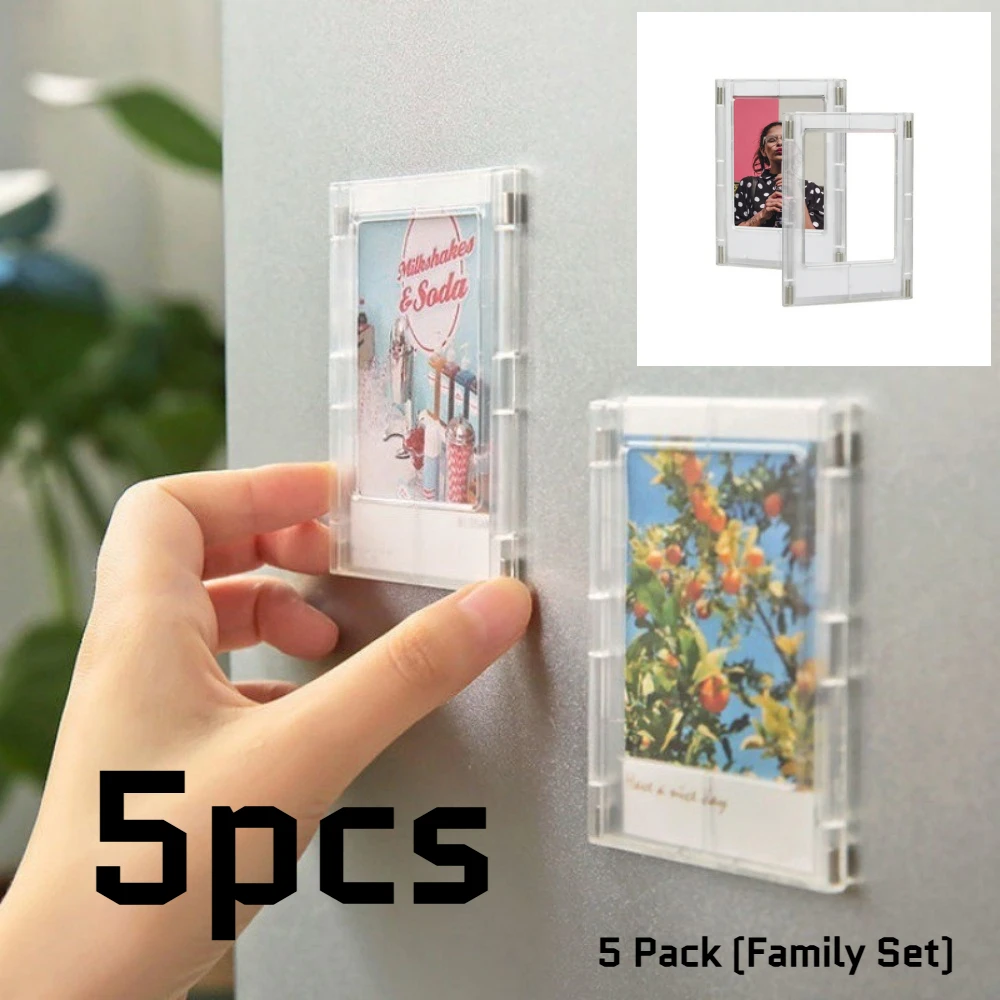 5 Pack Polaroid Magnetic Photo Frame 3 Inch Fridge Magnet DIY Display Holder for Instant Film Home Decor Hot Sale