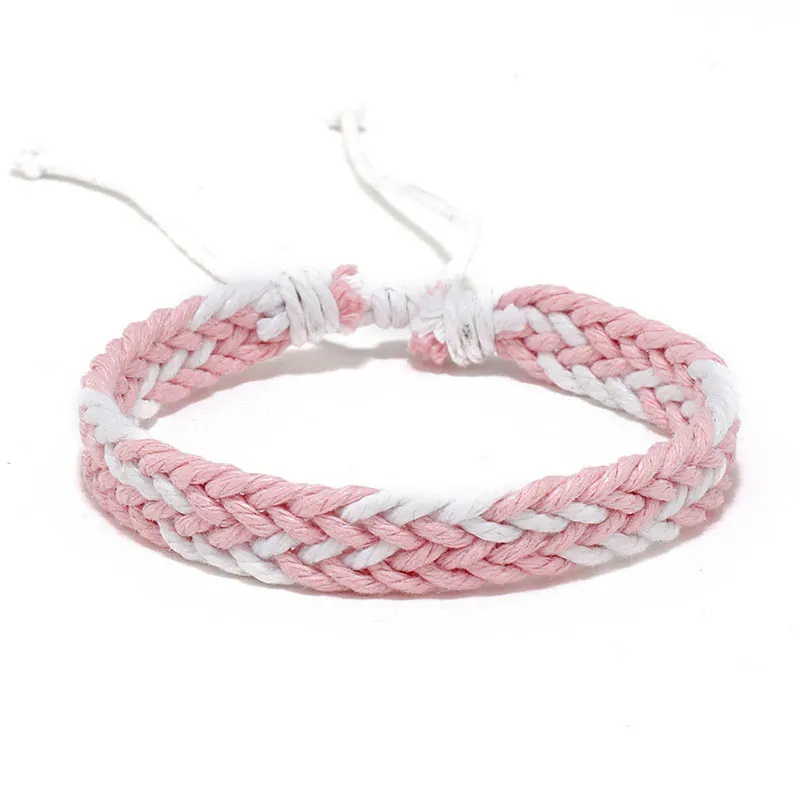 9Pcs/set Neutral rope cotton hand woven adjustable friendship bracelet couple jewelry