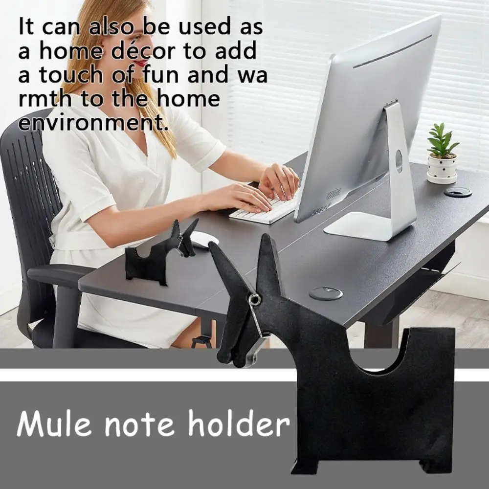 Card Organizer Desktop Memo Holder Desk Decor Handmade Mule Note Holde Anti-slip Storage Mule Desktop Holder Business Meeting