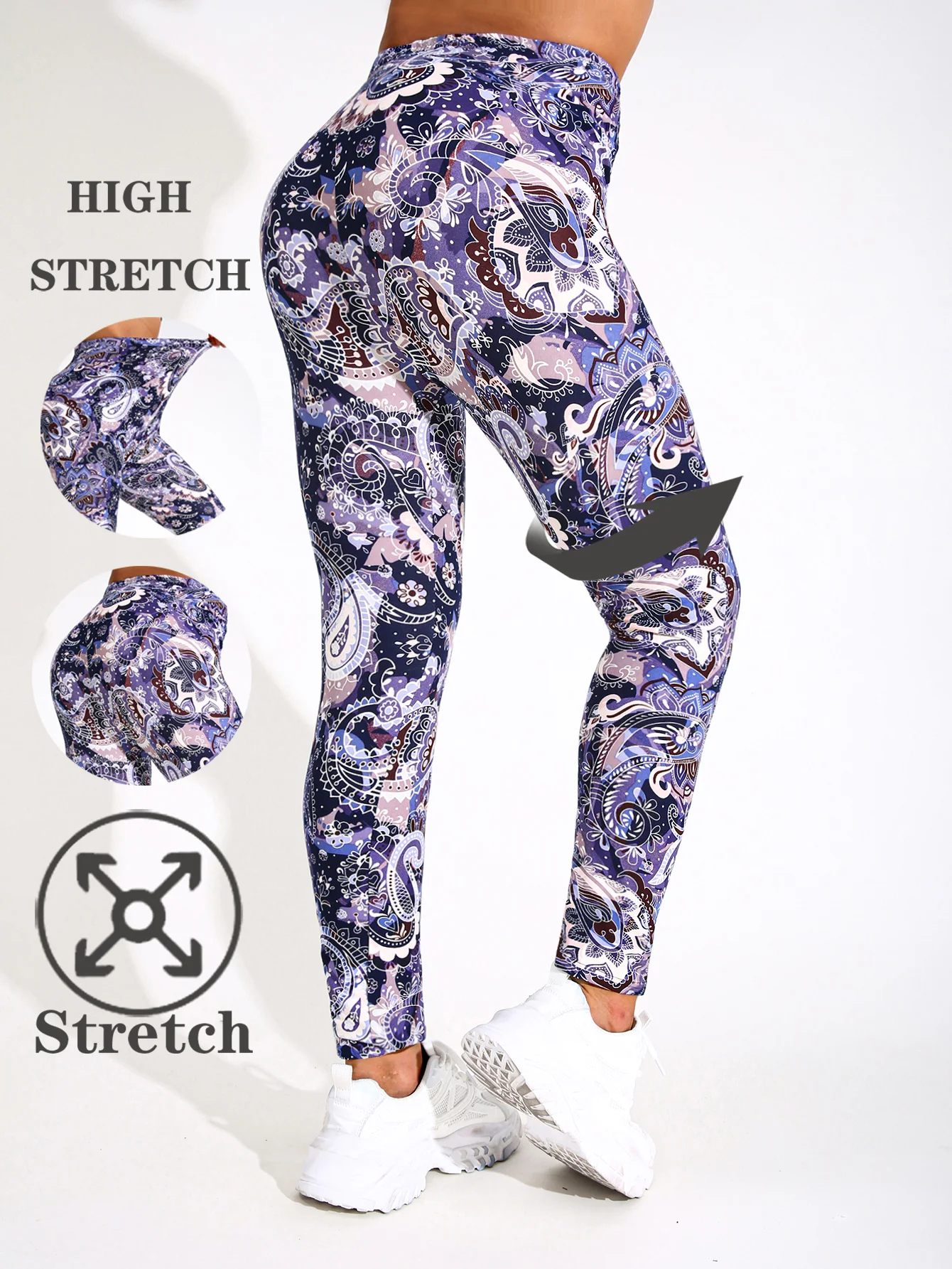 Leggings informales con grafiti, mallas estampadas para mujer, pantalones de Yoga para ejercicio físico de alta elasticidad, pantalones pitillo sexis cepillados de nueve puntos