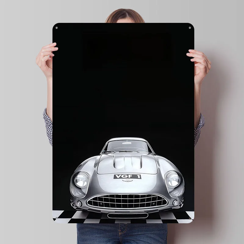 Sports Car Martin VGF 1 Poster Customized Vintage Metal Signs Wall Art Retro Tin Plaque for Garage Home Decor Living Room Items