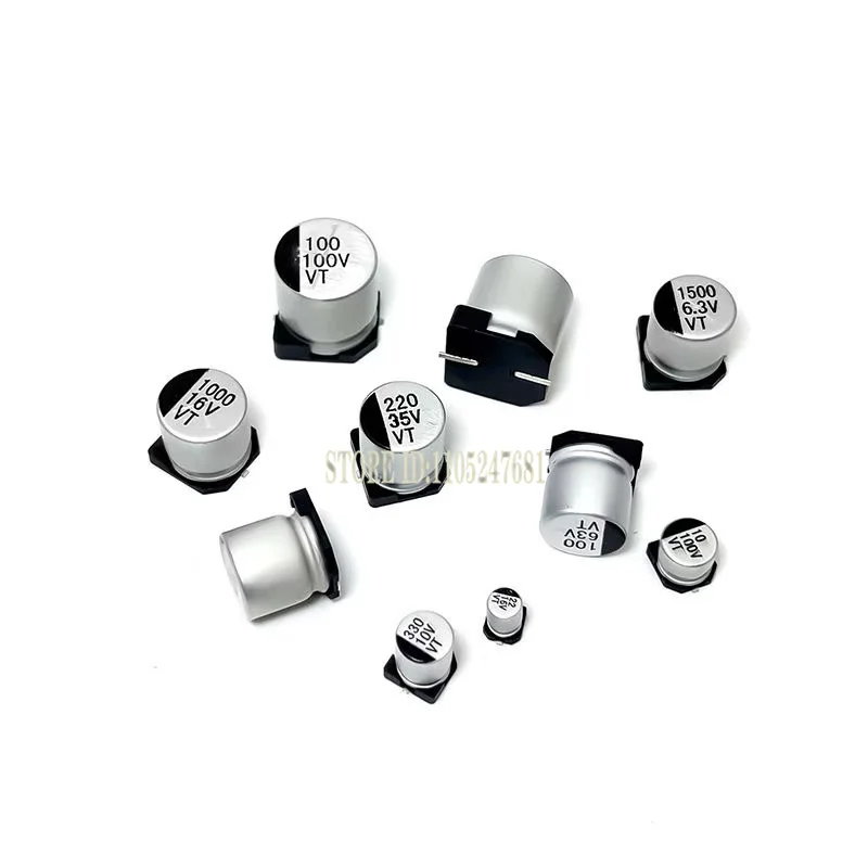 10pcs Smd Aluminum Electrolytic Capacitor 6.3v 10v 16v 25v 35v 50v 63v 100v 1uf 10uf 22uf 33uf 47uf 100uf 330uf 470uf 1000uf