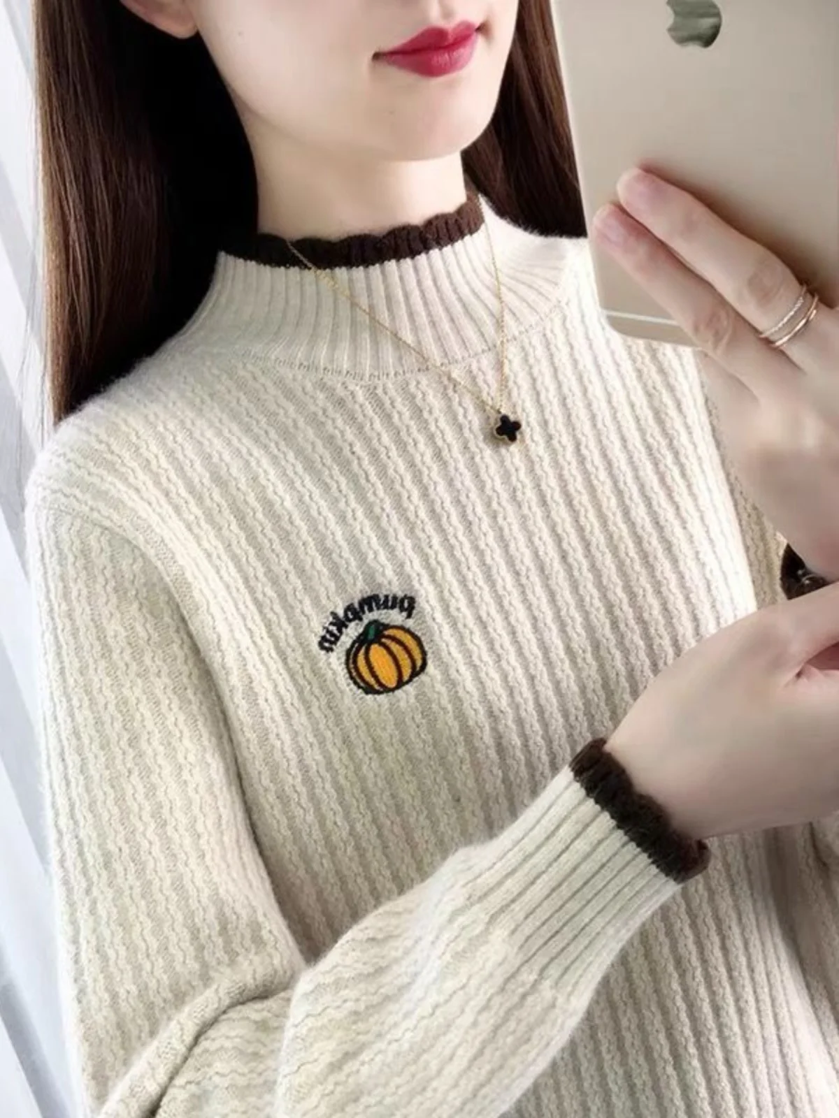 embroidered-knitted-loose-women's-sweater-half-high-collar-autumn-winter-inner-wear-new-style-plus-size-fashion-accessory