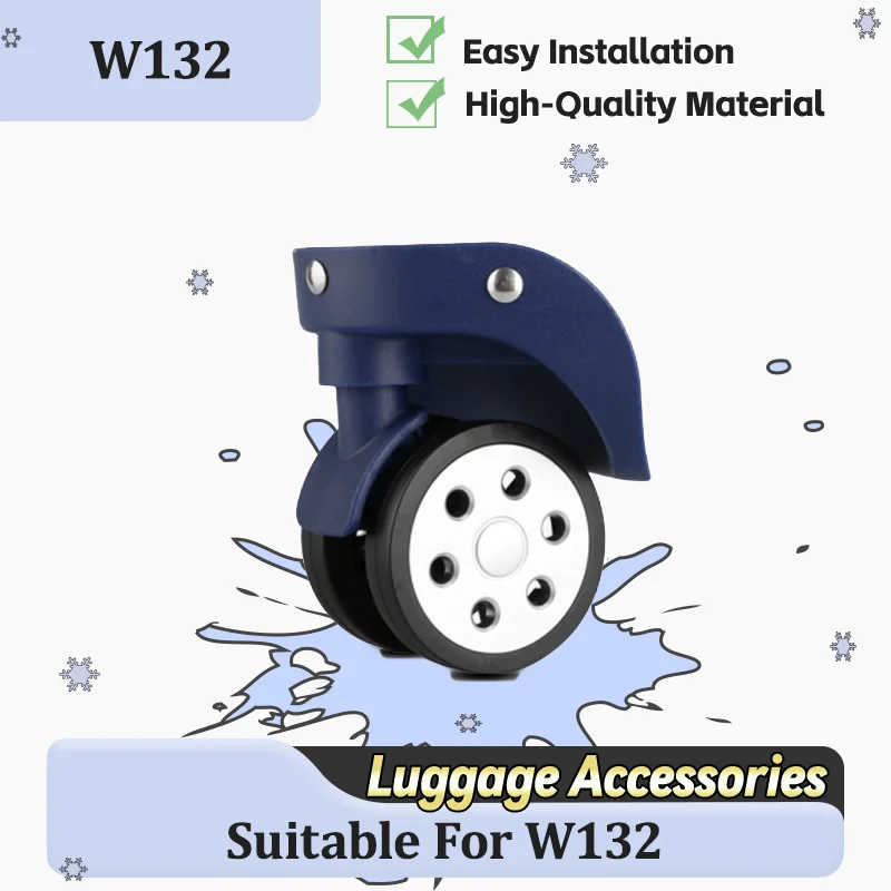 

For W132 Silent Replacement Luggage Wheels - Premium PU Swivel Castors Achieve Effortless, Silent and Smooth Rolling
