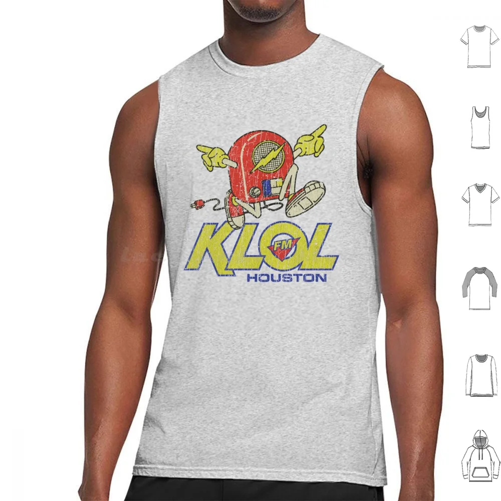 Klol Fm Houston 1970 Camisetas sin mangas Rocker Radio Texas Houston Música Clásica de los años 70 Cultura pop de los años 70 1970 Klol N