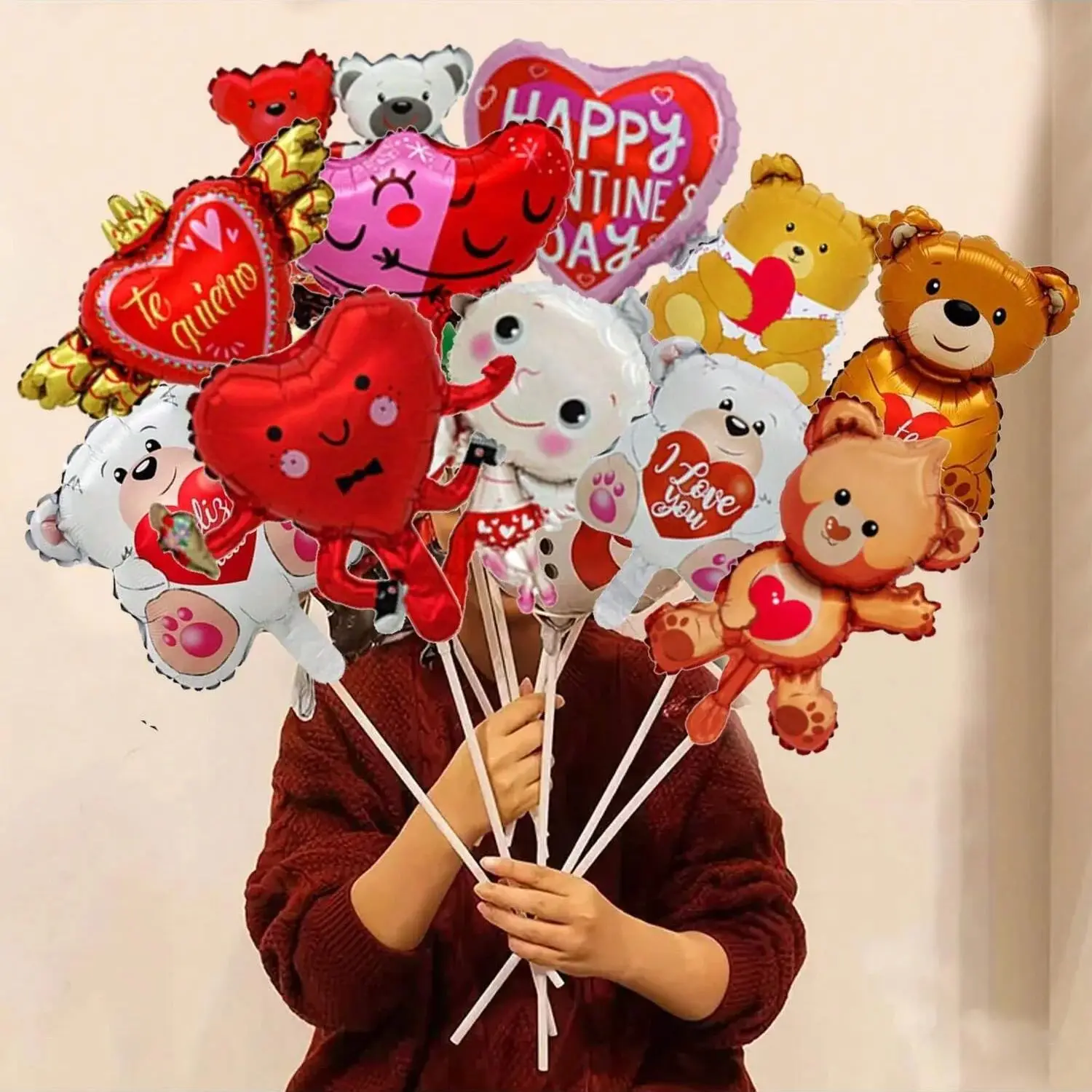 10pcs Valentine's Day Mini Balloon Love Bear Mini Balloon Valentine's Day Wedding Engagement Birthday Party Decoration