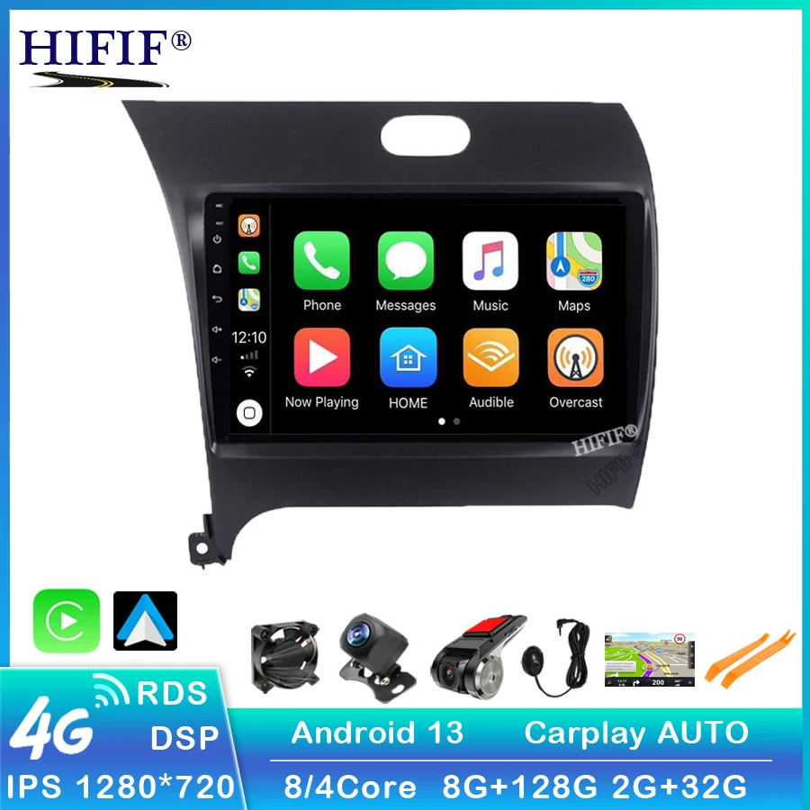 

RAM 2G ROM 32G Car Radio Multimedia Player Android 13 car dvd for Kia CERATO K3 FORTE 2013 2014 2015 2016 gps navigation Carplay