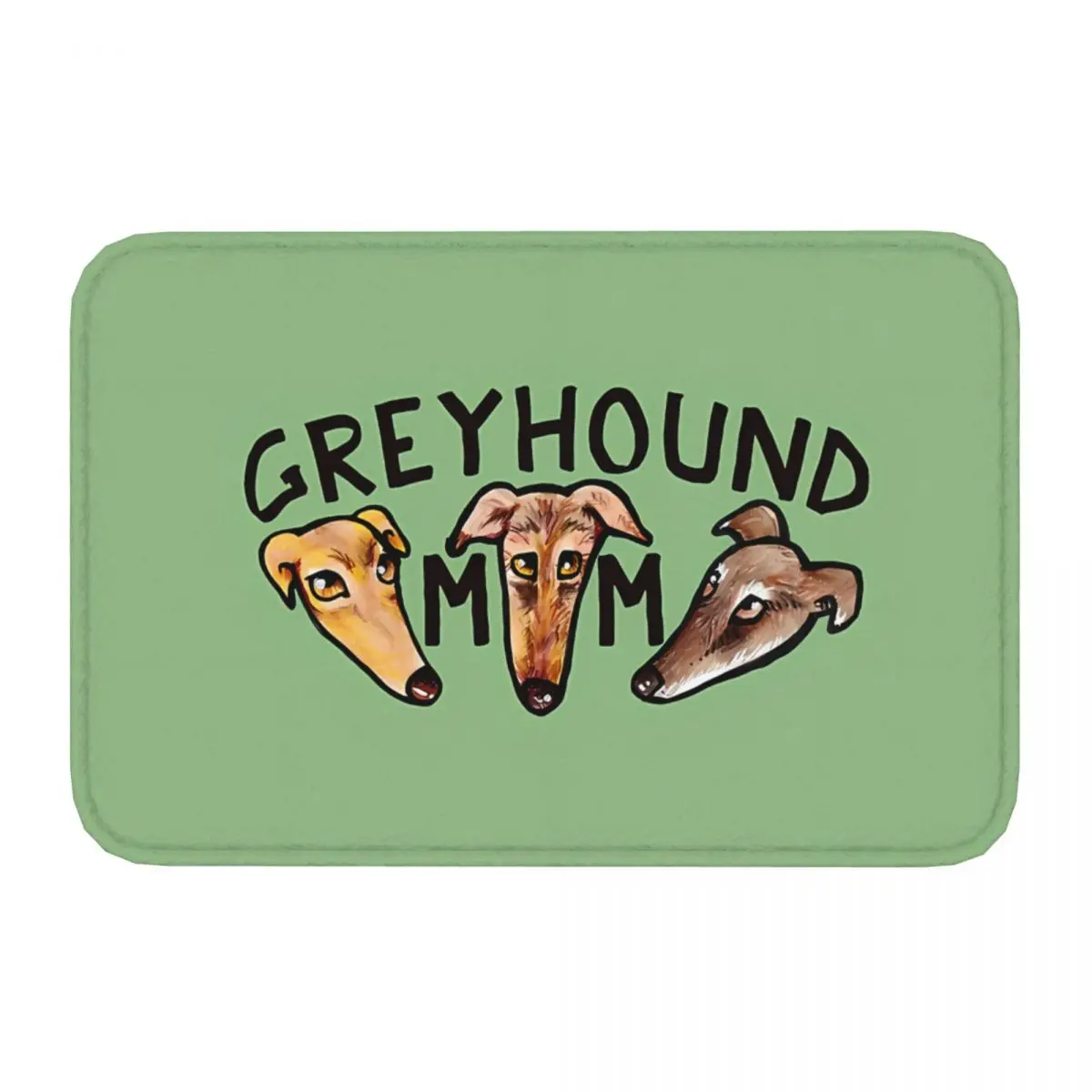 Mom Geryhound Greyhounds Dog Doge Long Leg Bathroom Mat Rug Home Doormat Kitchen Carpet Outdoor