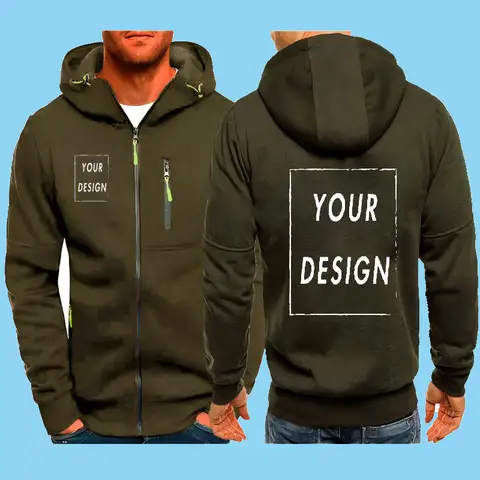 Custom Logo Autumn Men's hoodie Long-Sleeved hoodie Jacket top Harajuku Casual Hooded Sweatshirt Fashion fleece hoodie for men