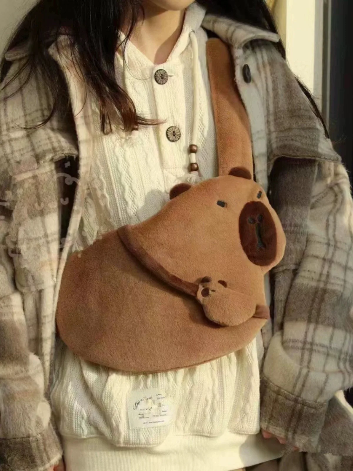 

Сумка Мао Мао, милая плюшевая сумка с героями мультфильмов, сумка через плечо на одно плечо, женская сумка, нагрудная сумка для поездок на работу, маленькая мини-сумка через плечо