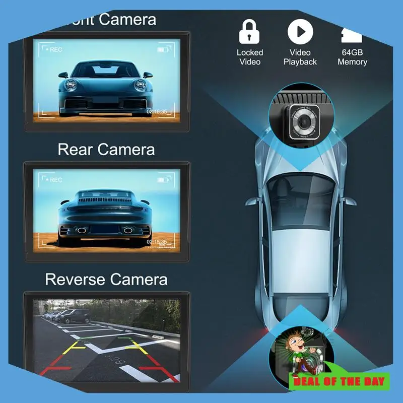 

Wireless Carplay Car Stereo, 9Inch Touch Screen Carplay And Android Auto, Dash Cam, Backup Camera, Mirror Link//FM/BT Durable