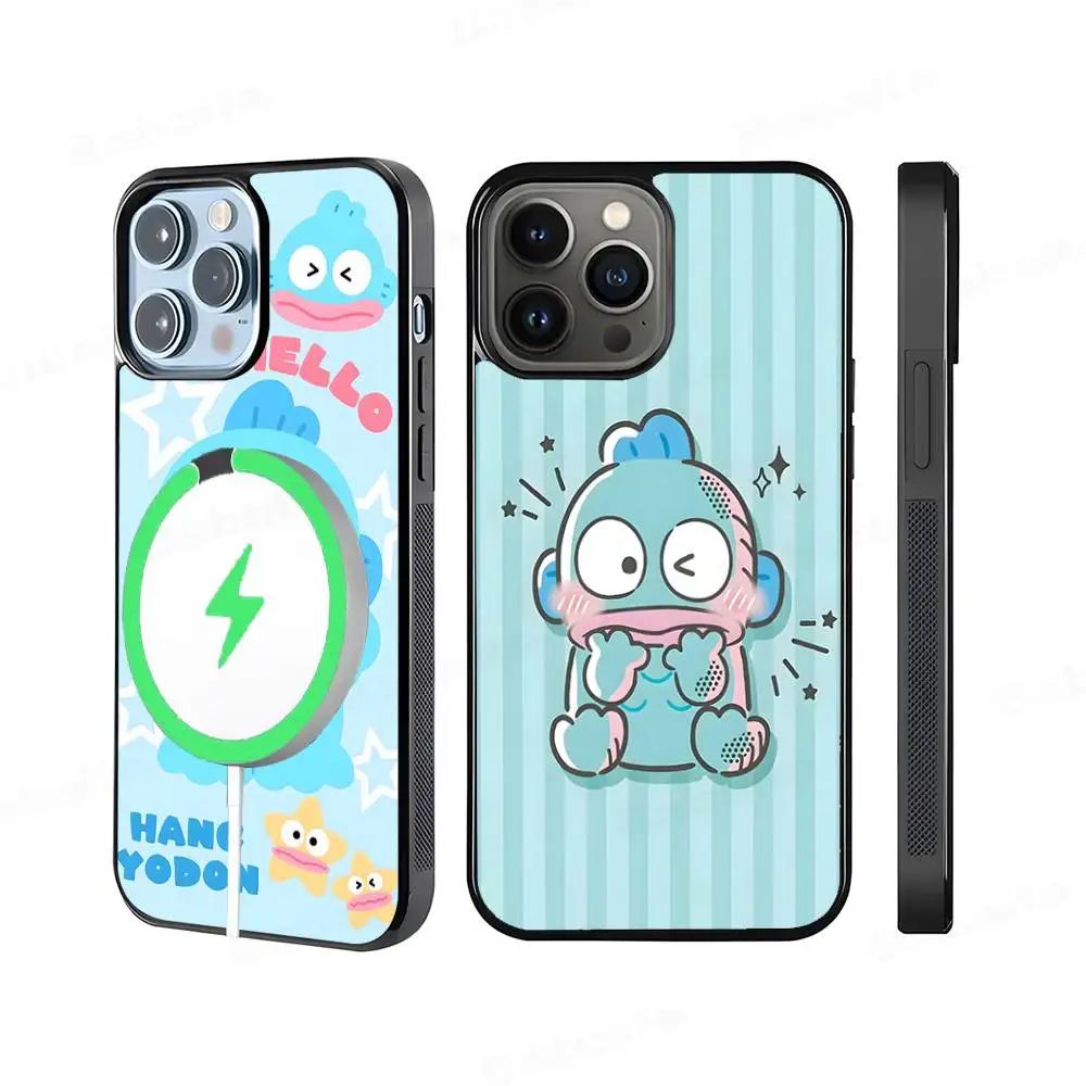 

Cute Cartoon Hangyodon Phone Case Magnetic Case For iPhone 16 14 13 12 11 15 Pro Max Plus For Magsafe Wireless Charge Cover