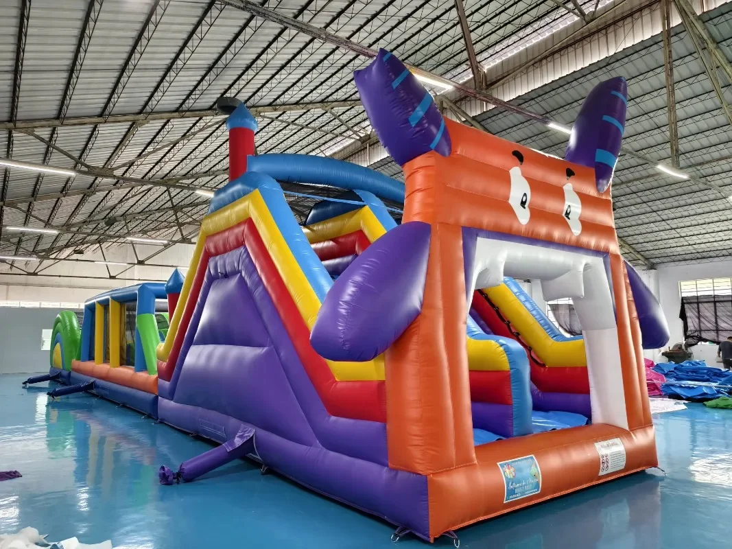 새로운 디자인 성인용 에어바운스 장애물 코스, 어린이용 에어바운스 놀이터, 상업용 바운스 하우스 장애물 코스, 에어 슬라이드