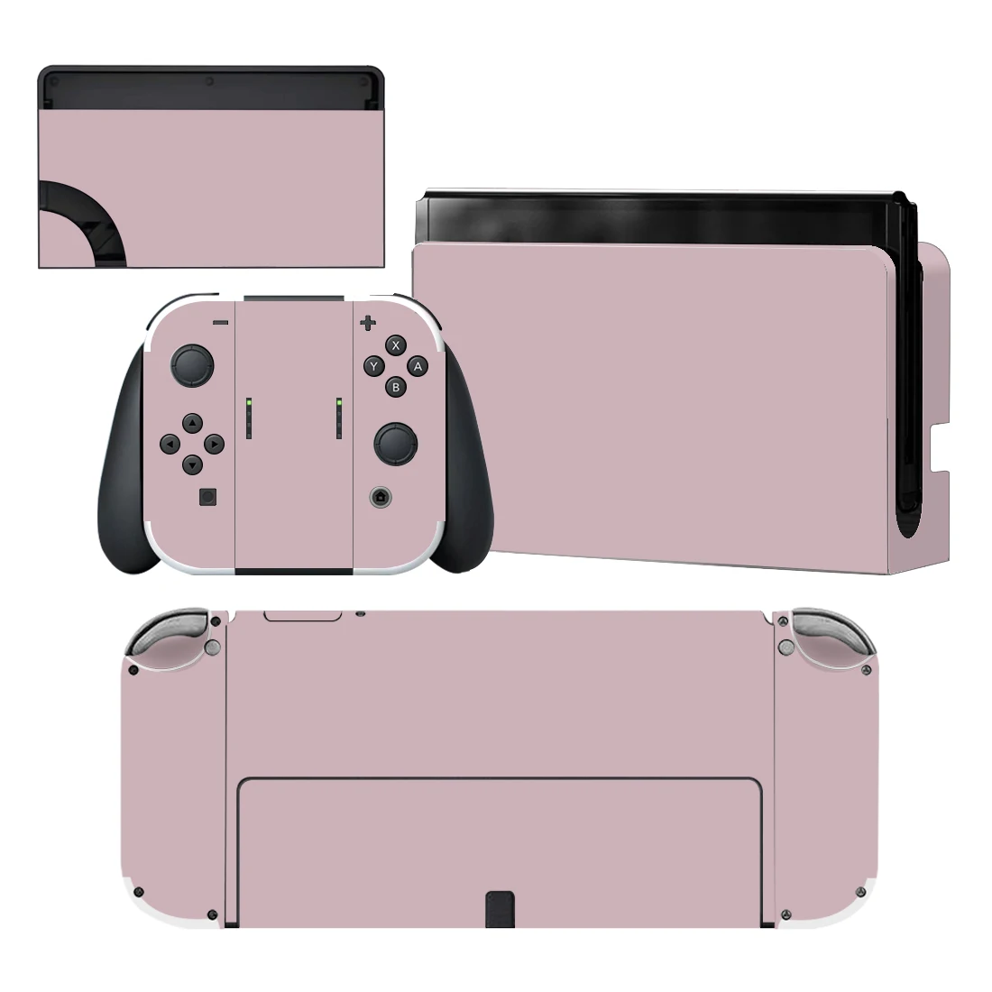 Pure Purple Pink Color Skin Cover Sticker Decal for Nintendo Switch NS OLED Console Joy-con Controller Dock Vinyl