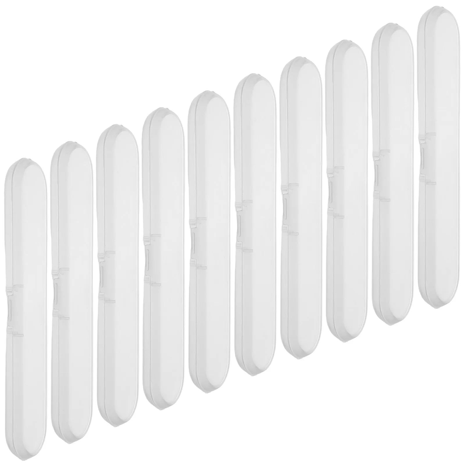 

10Pcs Transparent Storage Boxes Clear Plastic with Lids Compact Organizer for Tongue Scraper Crafts Tools Travel Essentials