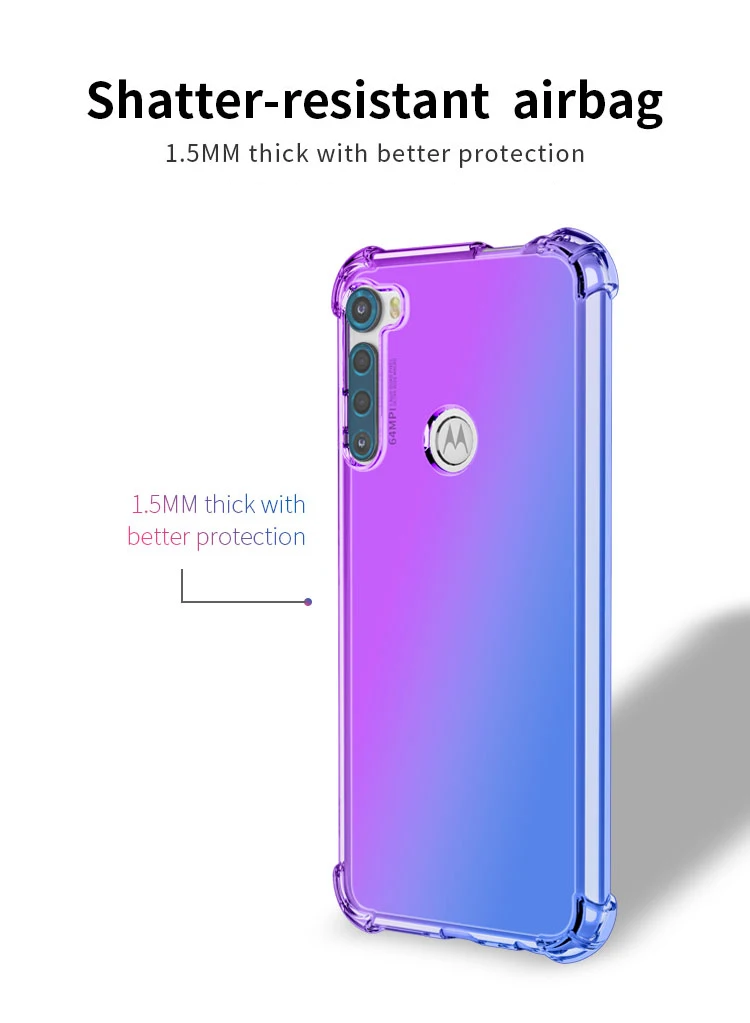 Moto One Fusion Plus Case,Shockproof Slim Ultra-Thin Flexible TPU Soft Silicone Anti-Drop Phone for Moto One 5G Ace Hyper