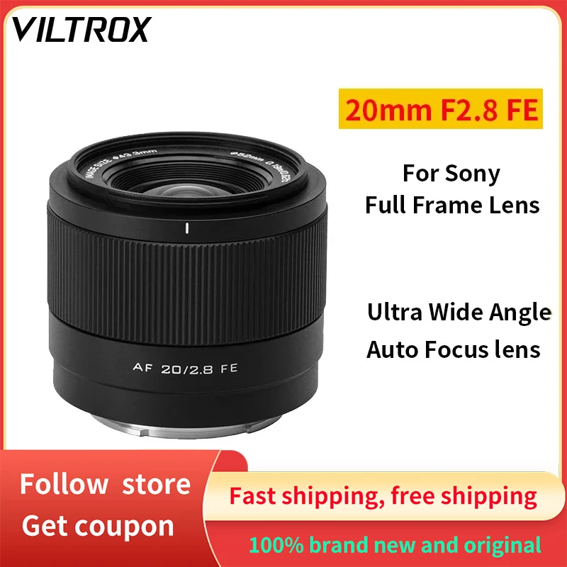 

VILTROX 20mm F2.8 Full Frame Ultra Wide Angle Sony E Camera Auto Focus VLOG Lens for Sony ZV-E1 A7RV ZV-E10 A7C FX30