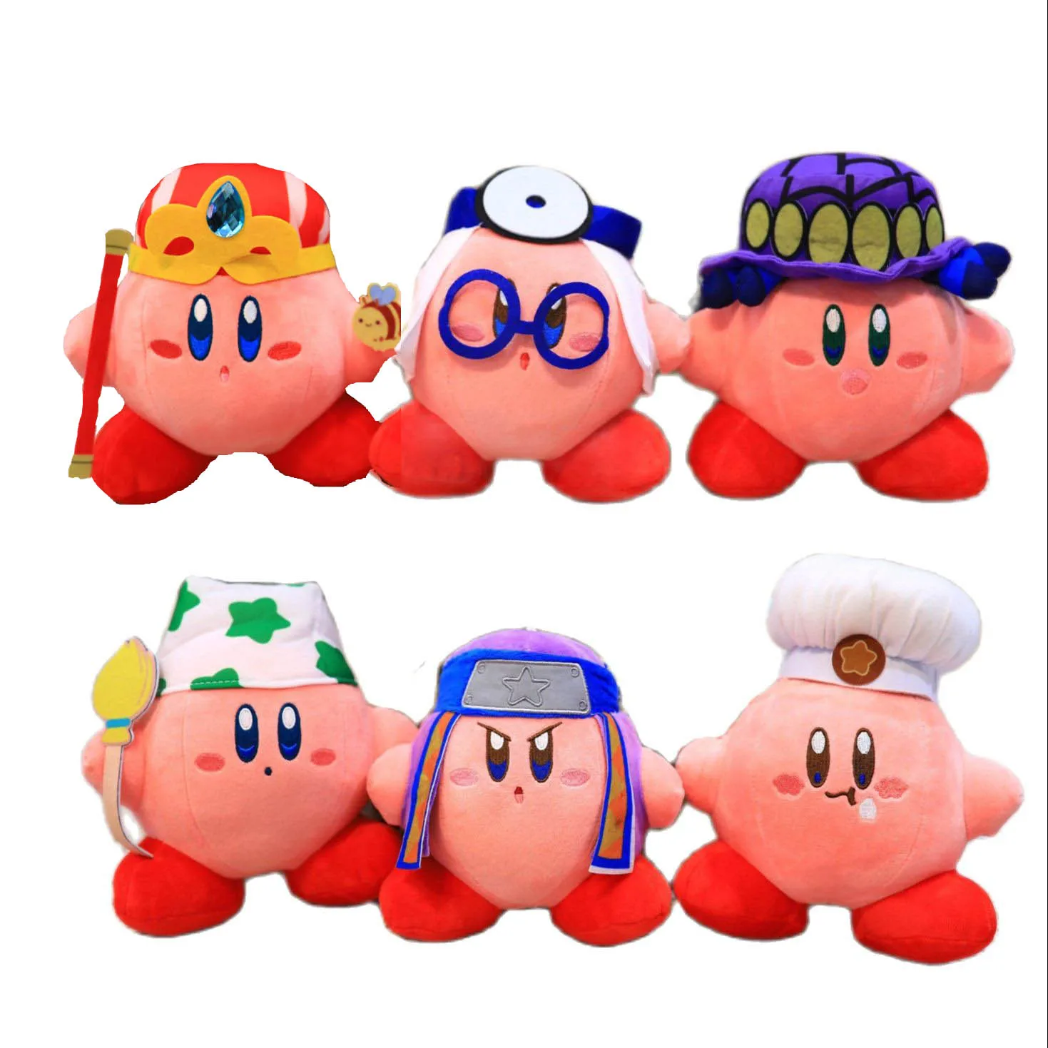 Wholesale 12pcs/lot 10cm/20cm Cute Anime Star Kirby Stuffed Doll Pendant Plush Toy Home Decoration Party Gifts For Boys Girls