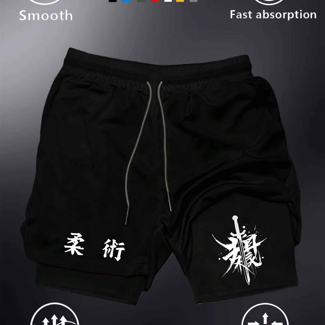 

Men's Two-in-one Sports Shorts Breathable Casual Quick-drying Double-layer Shorts Summer Running Sportswear Bottoms M-3XL