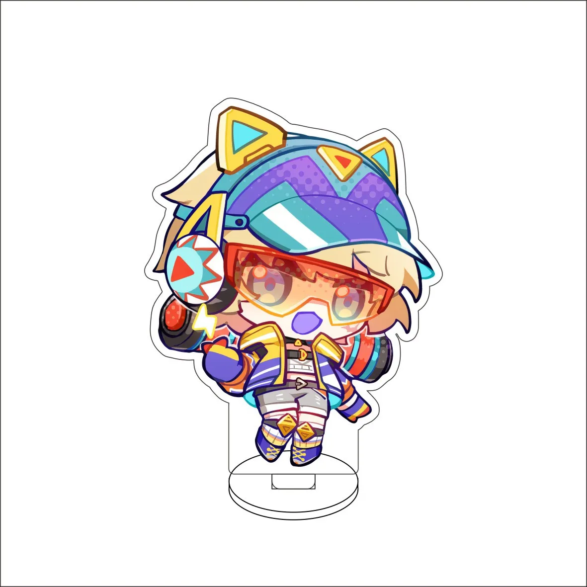 Anime Game Apex Legends Bloodhound Gibraltar Pathfinder Wattson Octane Loba Cos 10CM Acrylic Figure Stand Cute Ornaments Gifts view 5