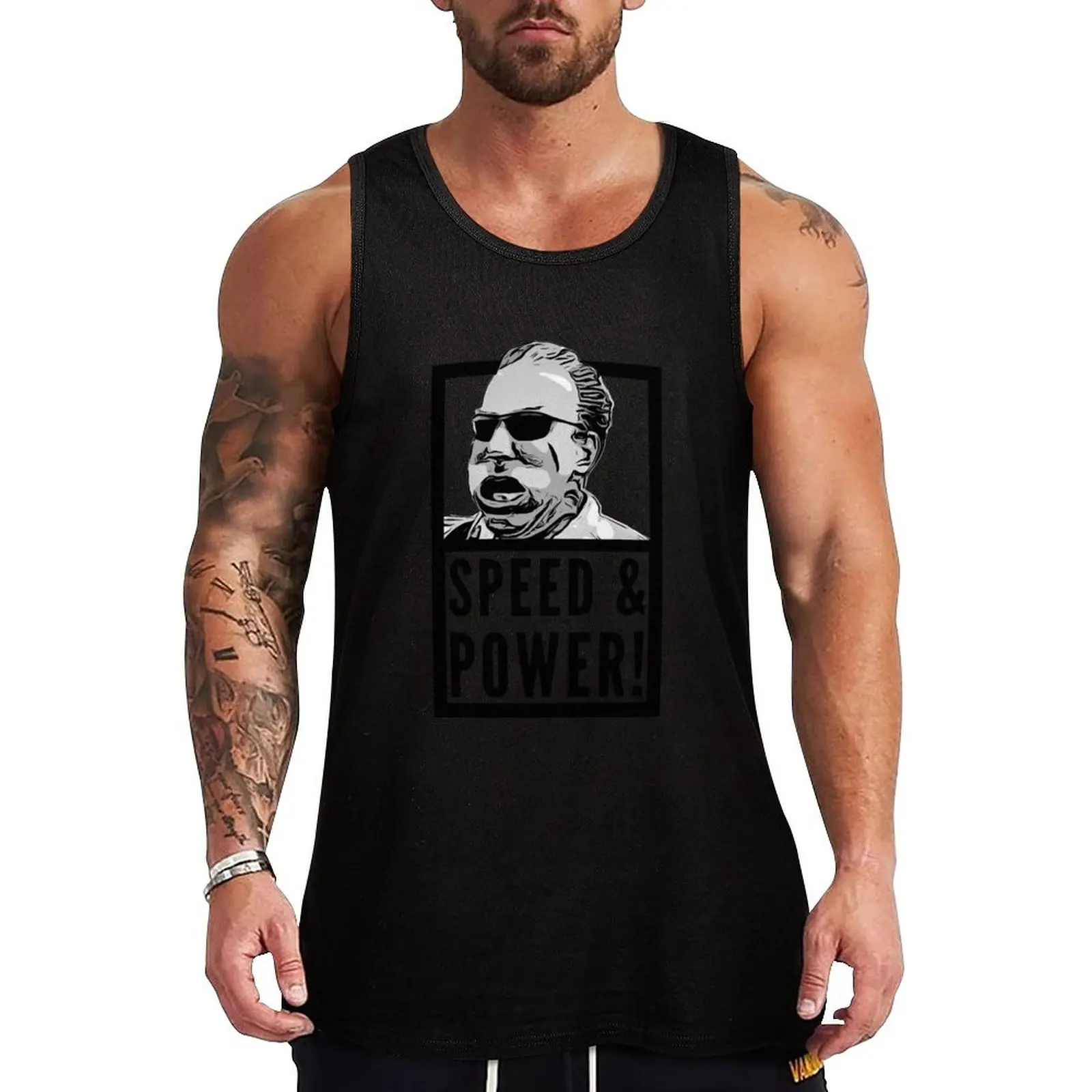 Funny Gifts For Speed And Power Gifts Music Fans Tank Top t shirt gym Gym wear gym Men's t-shirts sleeveless tshirts for men