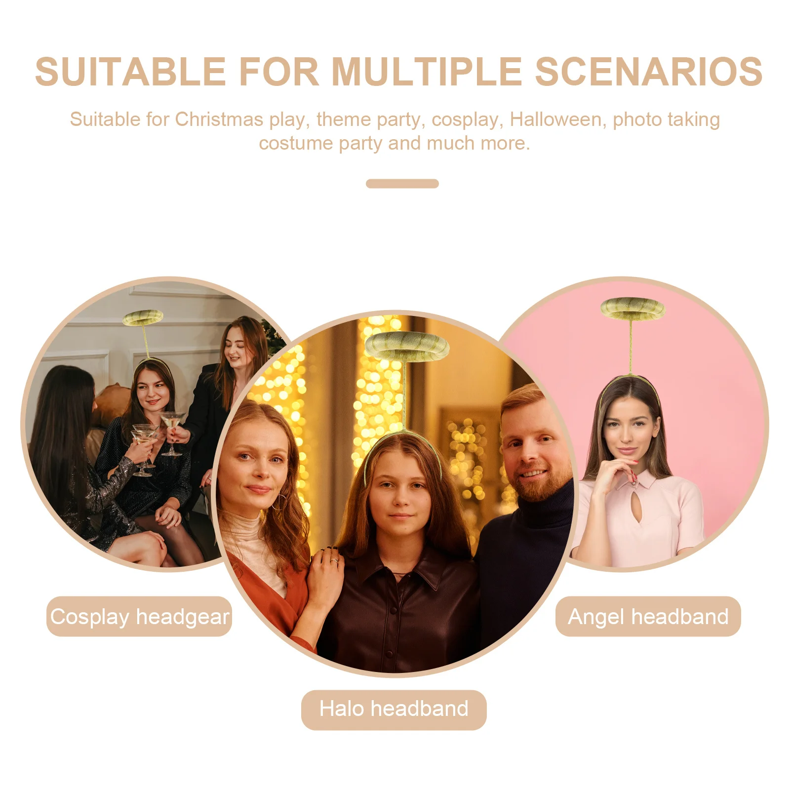 1pc Angel For Women Party Costume Accessory Dress Up Cosplay Prop Fairy Christmas Halloween Decor