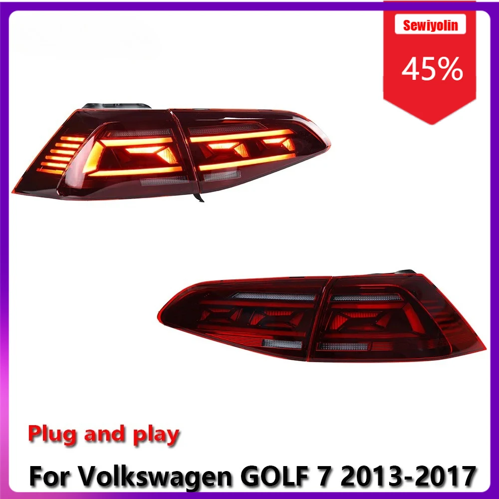 

Sewiyolin Car LED Lamp Tail Light Assemblies For VW GOLF 7 2013-2017 Auto Fog DRL Brake Turn Signal Lamp Plug And Play