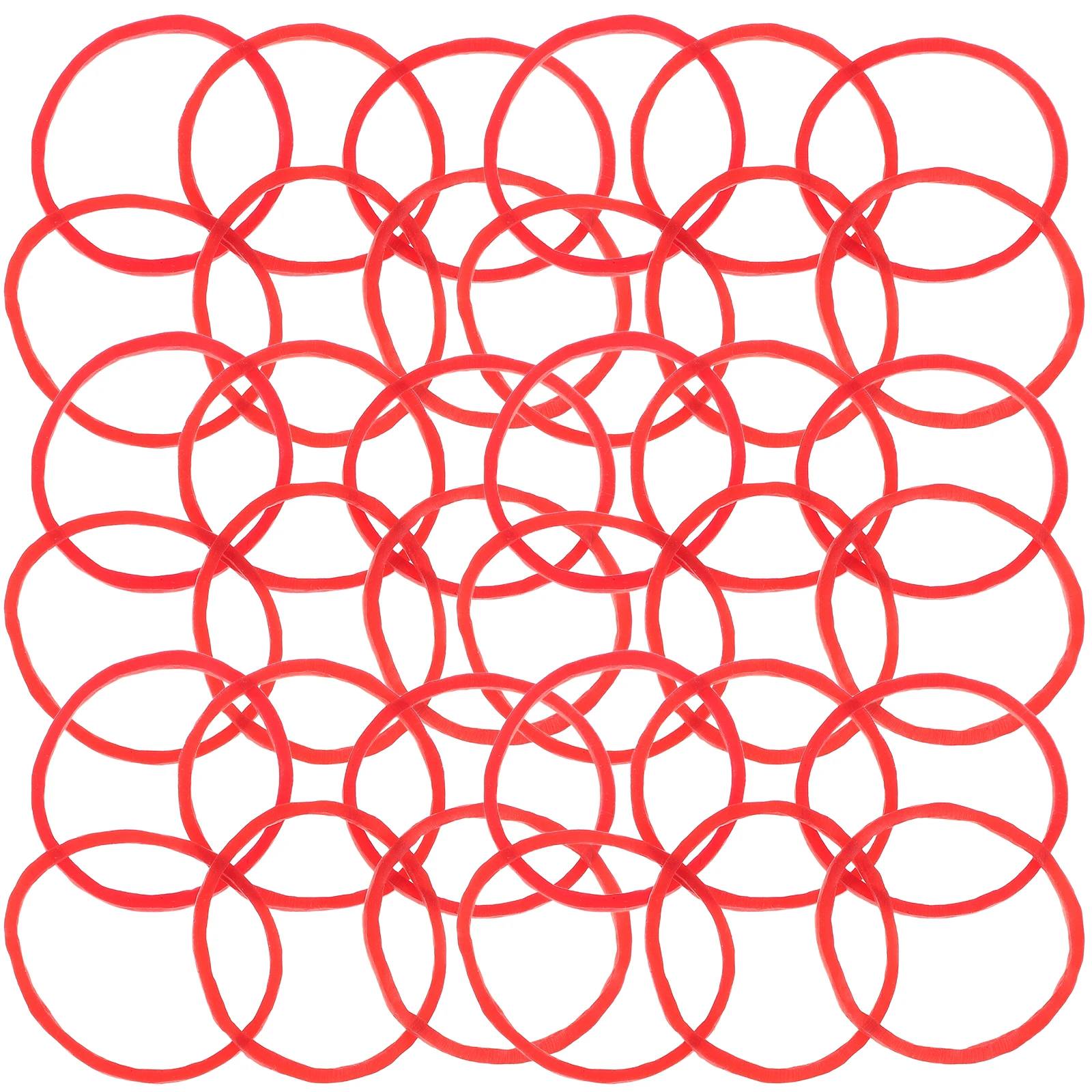 

1Pack Red Rubber Bands for Hair High Heat Resistant Silicone Bands Thick Elastic Hair Ties for Styling Perm Tools Women Girls