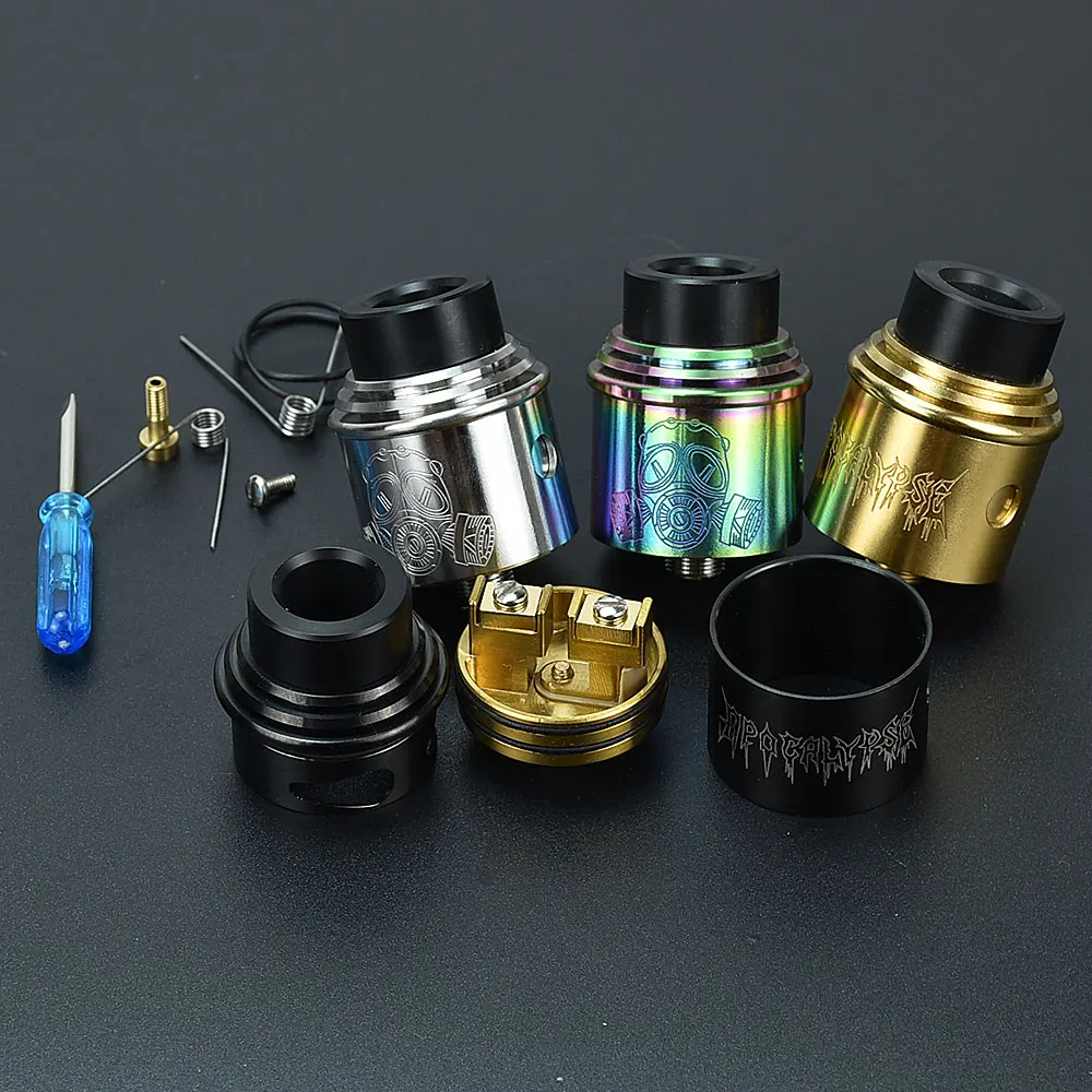 Atomizador de goteo reconstruible Apocalypse GEN 2 RDA, flujo de aire ajustable de 24mm de diámetro con PIN Squonk BF para caja Mod 510