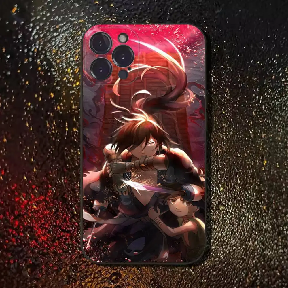 Japanische Anime D-Dororo Handyhülle für iPhone 17,16,15,14,13,12,11,Pro,Max,Plus,E,SE4,Air,Mini Schwarz Soft Cover