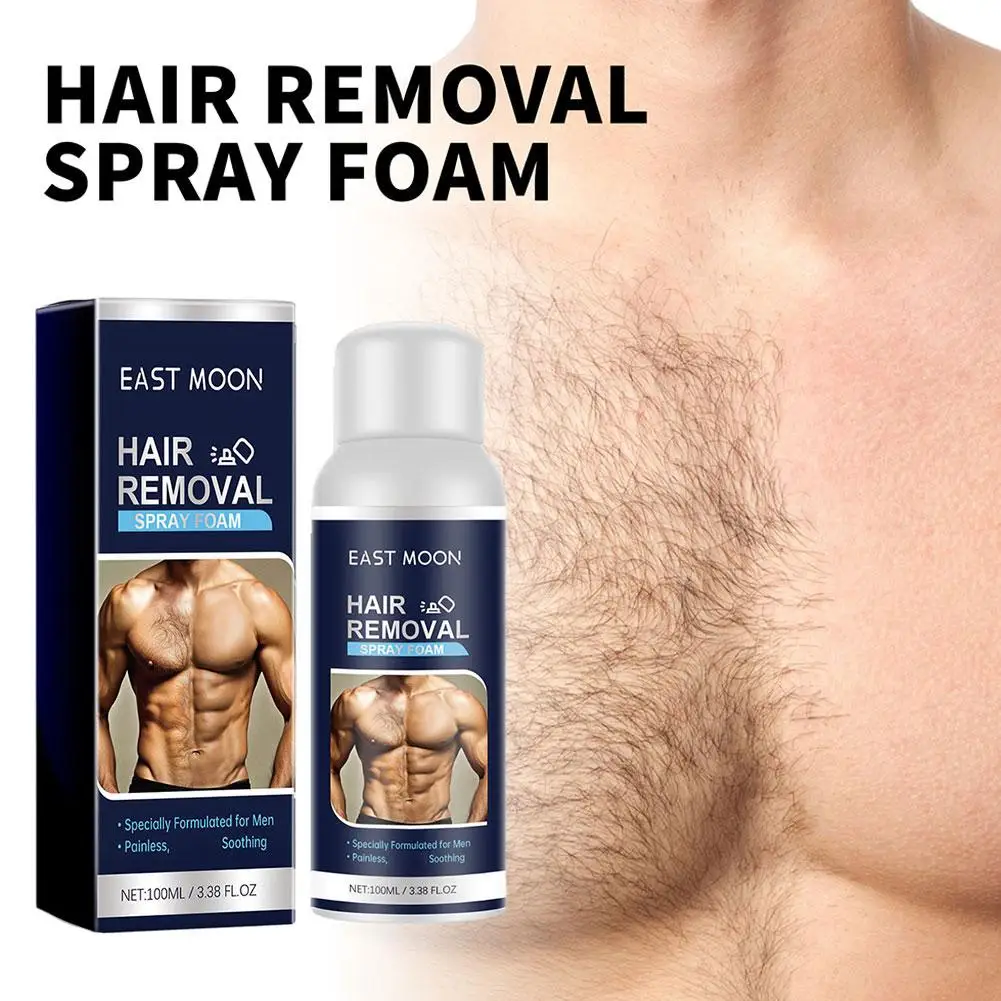 Spray indolor da remoção do cabelo para homens, depilatório permanente, axila, inibidor do cabelo da perna, reparo nutritivo, removedor do cabelo do corpo, B4H6