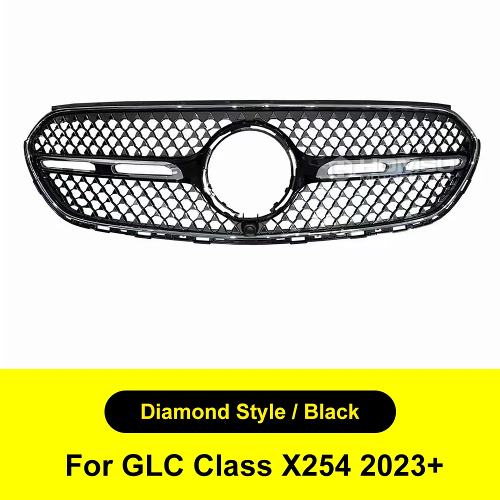 2023+ Front Bumper Grille for GLC Class X254 Diamond Grille for merced GLC 260L Front Mesh Grille X254 panamerican Grille