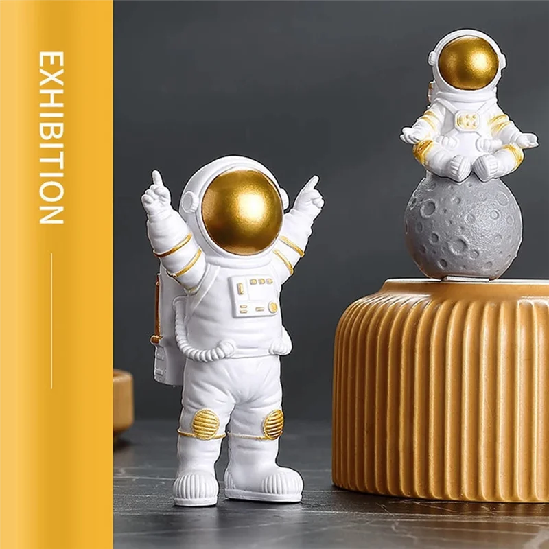 Top Verkauf 4 Stücke Astronaut Figur Statue Figur Raumfahrer Skulptur Pädagogisches Spielzeug Desktop Dekoration Astronaut Modell
