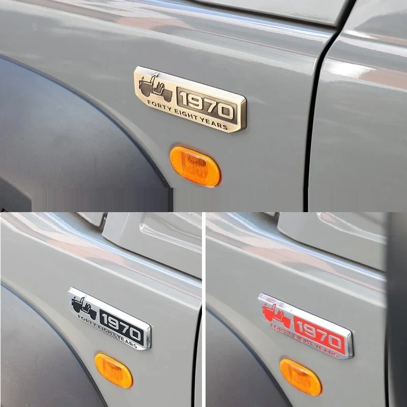 For Suzuki Jimny 2007-2021 JB23 JB43 JB64 JB74 Auto Logo 1970 Commemorative Mark Metal 3D Sticker Car Sticker