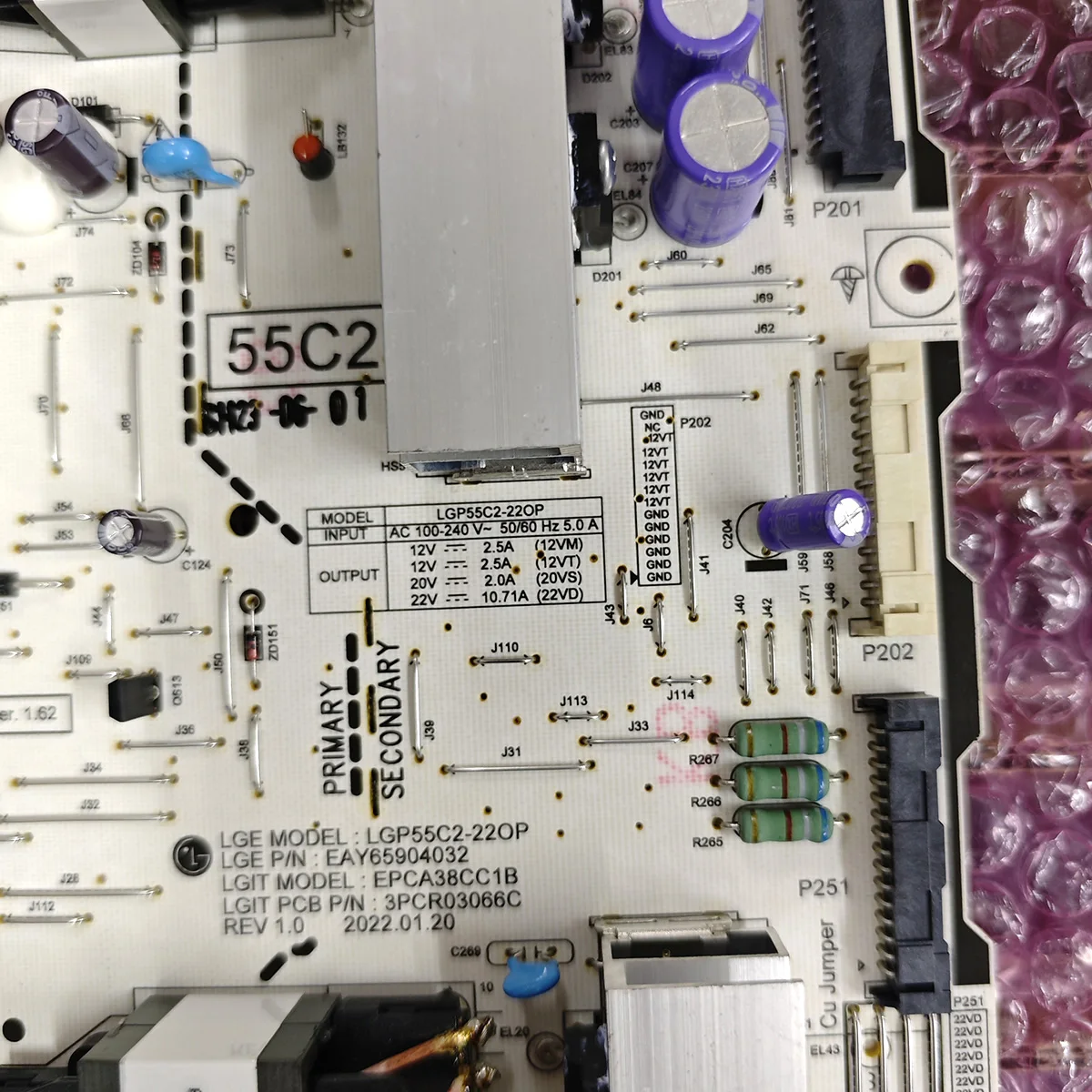 Untuk LGP55C2-22OP testing work pekerjaan pengujian asli