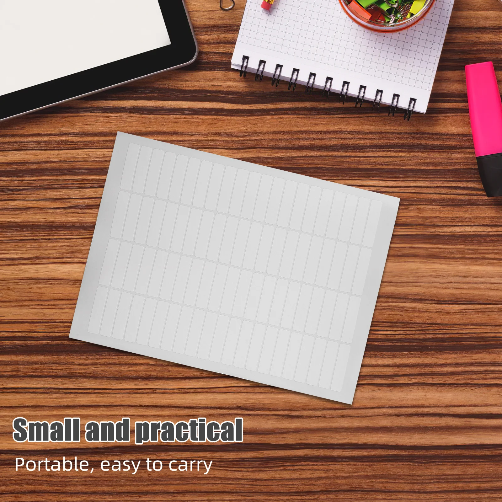 

20 Sheets Waterproof Blank Rectangular Labels Self-Adhesive Name Tag Stickers Printable Label Paper for File Folder Address