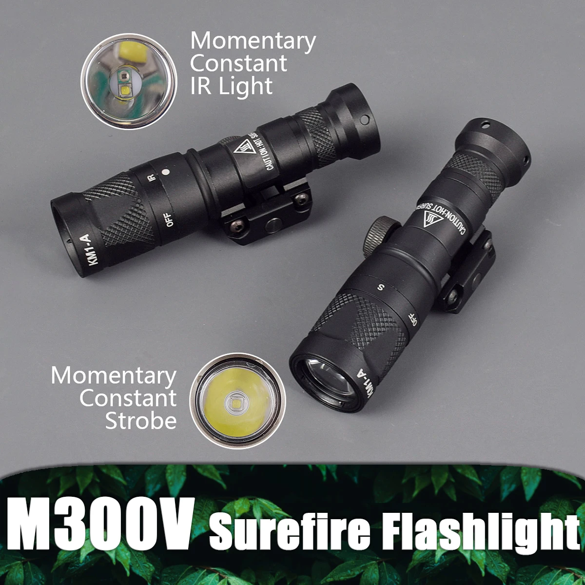 Airsoft M300B M300V Surefire Flashlight Upgrad Metal M300V-IR Weapon Gun Strobe LED Light Fit 20mm Rail Hunting Rifle Torch