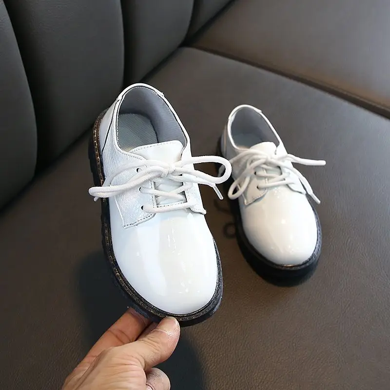 Boys Black British Style Leather Shoes Soft Sole School Casual Shoes Stage Performance Shoes Trendy Design Spring Autumn 2026​
